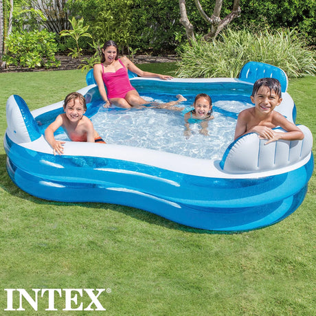 Intex Swim Center Family Lounge Pool – Blue & White | 229 x 229 x 66 cm - Al Kabayel Discount CentreIntex Swim Center Family Lounge Pool – Blue & White | 229 x 229 x 66 cmPools & waterplay toysINTEXAl Kabayel Discount Centre
