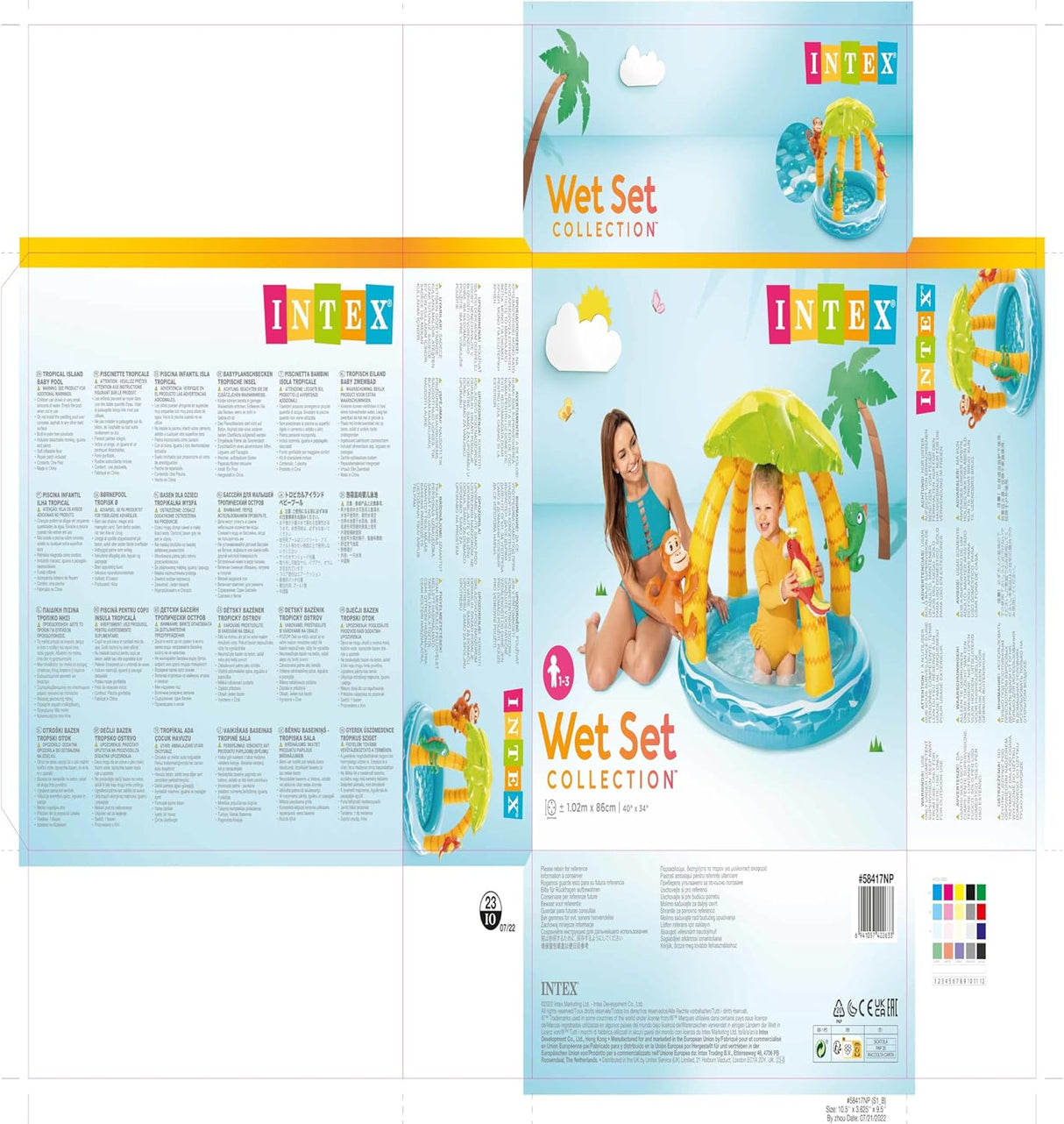 Intex Tropical Island Baby Pool - 102X86CM Ages 1+3 - Al Kabayel Discount CentreIntex Tropical Island Baby Pool - 102X86CM Ages 1+3Pools & waterplay toysINTEXAl Kabayel Discount Centre