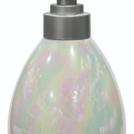 Iridescent Pearl Ceramic & Plastic Liquid Soap Dispenser – 400ml - Al Kabayel Discount CentreIridescent Pearl Ceramic & Plastic Liquid Soap Dispenser – 400mlHolders & DispensersAKDCAl Kabayel Discount Centre