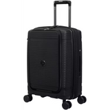 IT Unanimous 21-Inch Polypropylene Hard Case Lightweight Luggage with Expandable Design, 8×360° Spinner Wheels & TSA Lock – Black