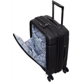 IT Unanimous 21-Inch Polypropylene Hard Case Lightweight Luggage with Expandable Design, 8×360° Spinner Wheels & TSA Lock – Black