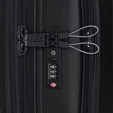 IT Unanimous 21-Inch Polypropylene Hard Case Lightweight Luggage with Expandable Design, 8×360° Spinner Wheels & TSA Lock – Black
