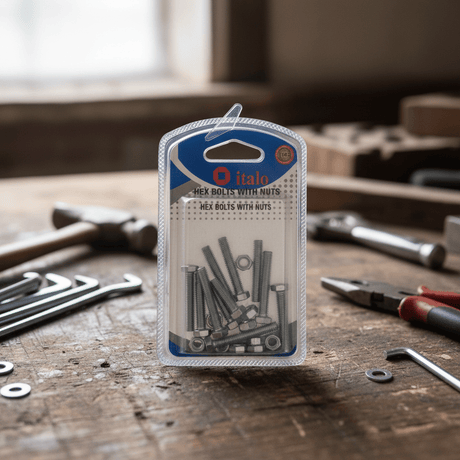 Italo 10pcs Hexagonal Bolts with Nuts M5x30+M5 - Al Kabayel Discount CentreItalo 10pcs Hexagonal Bolts with Nuts M5x30+M5HardwaresITALOAl Kabayel Discount Centre