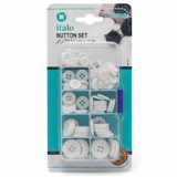 Italo Button Set – 100 Pcs Assorted White Buttons (1, 1.2, 1.5, 1.8, 2 cm) - Al Kabayel Discount CentreItalo Button Set – 100 Pcs Assorted White Buttons (1, 1.2, 1.5, 1.8, 2 cm)ITALOCraft SuppliesAl Kabayel Discount Centre