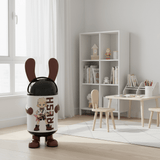 Italo Cartoon Character Plastic Trash Can with Black Lid – White & Brown, 70cm - Al Kabayel Discount CentreItalo Cartoon Character Plastic Trash Can with Black Lid – White & Brown, 70cmOrganizers & AccessoriesITALOAl Kabayel Discount Centre