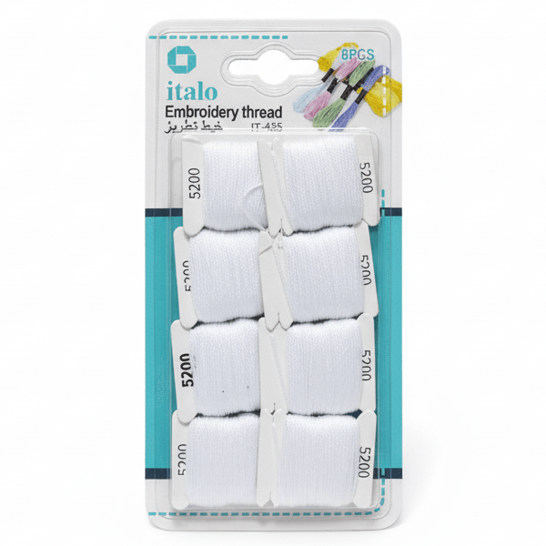 Italo Embroidery Thread White – 8 Pcs Set (IT - 435) - Al Kabayel Discount CentreItalo Embroidery Thread White – 8 Pcs Set (IT - 435)ITALOCraft SuppliesAl Kabayel Discount Centre