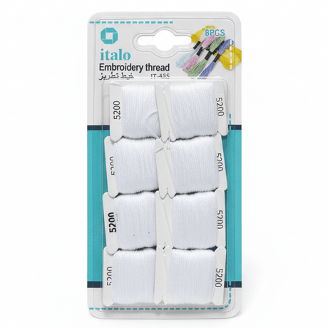 Italo Embroidery Thread White – 8 Pcs Set (IT - 435) - Al Kabayel Discount CentreItalo Embroidery Thread White – 8 Pcs Set (IT - 435)ITALOCraft SuppliesAl Kabayel Discount Centre