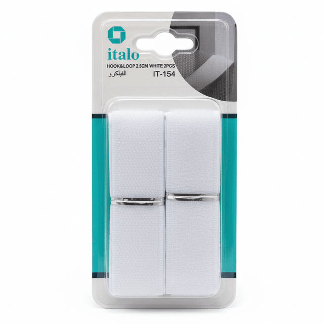 Italo Hook & Loop Fastener Strips 2.5cm White – 2 Pieces (IT - 154) - Al Kabayel Discount CentreItalo Hook & Loop Fastener Strips 2.5cm White – 2 Pieces (IT - 154)ITALOCraft SuppliesAl Kabayel Discount Centre