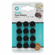 Italo Metal Press Stud Buttons – Black | 12 Pcs (IT - 291) - Al Kabayel Discount CentreItalo Metal Press Stud Buttons – Black | 12 Pcs (IT - 291)ITALOCraft SuppliesAl Kabayel Discount Centre