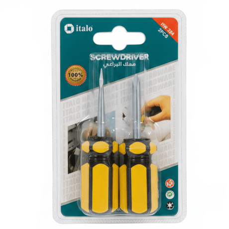 Italo Screwdriver Set 2 PCS – 8×9cm | Flathead & Phillips Head - Al Kabayel Discount CentreItalo Screwdriver Set 2 PCS – 8×9cm | Flathead & Phillips HeadHand ToolsITALIOAl Kabayel Discount Centre