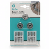 Italo Sewing Machine Bobbin & Needle Set – 3 Bobbins + 10 Needles (Sizes 70–100) - Al Kabayel Discount CentreItalo Sewing Machine Bobbin & Needle Set – 3 Bobbins + 10 Needles (Sizes 70–100)ITALOCraft SuppliesAl Kabayel Discount Centre