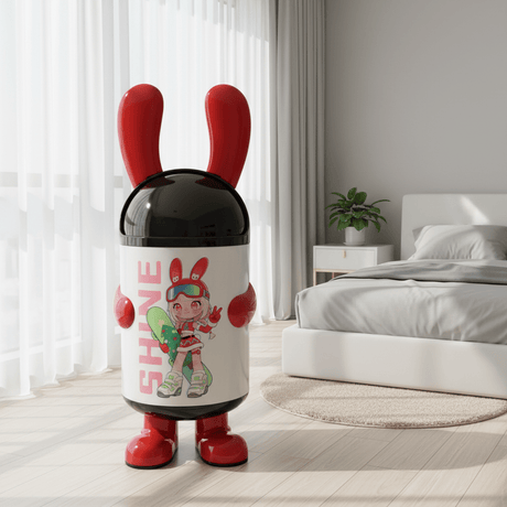 Italo SHINE Cartoon Character Plastic Trash Can 70cm – White & Red | Kids Character Waste Bin with Black Dome Lid - Al Kabayel Discount CentreItalo SHINE Cartoon Character Plastic Trash Can 70cm – White & Red | Kids Character Waste Bin with Black Dome LidOrganizers & AccessoriesITALOAl Kabayel Discount Centre
