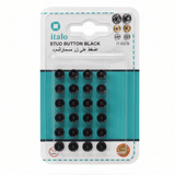 Italo Stud Button Black – Press Snap Fasteners | 24 Pcs (IT - 037B) - Al Kabayel Discount CentreItalo Stud Button Black – Press Snap Fasteners | 24 Pcs (IT - 037B)ITALOCraft SuppliesAl Kabayel Discount Centre