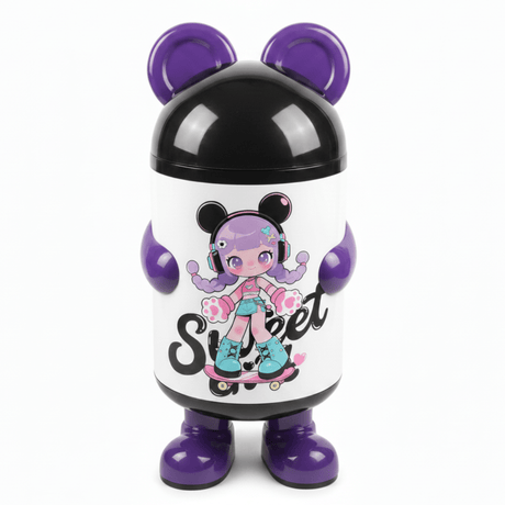 Italo Sweet Girl Cartoon Character Plastic Trash Can | 60cm | White & Purple with Black Lid - Al Kabayel Discount CentreItalo Sweet Girl Cartoon Character Plastic Trash Can | 60cm | White & Purple with Black LidOrganizers & AccessoriesITALOAl Kabayel Discount Centre