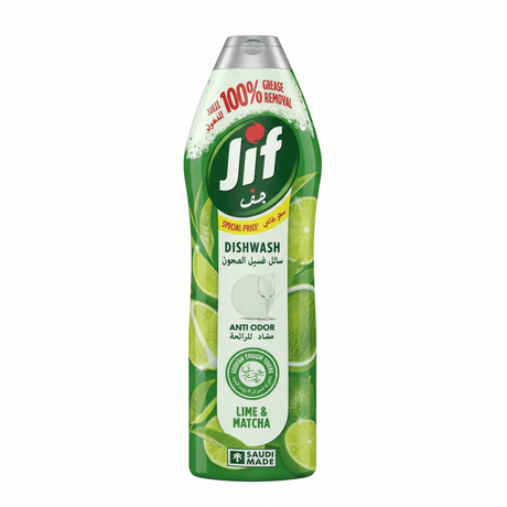 JIF Anti Odor Dishwashing Liquid Lime & Matcha, for 100% Grease Removal, 670ml - Al Kabayel Discount CentreJIF Anti Odor Dishwashing Liquid Lime & Matcha, for 100% Grease Removal, 670mlHousehold CleaningJIFAl Kabayel Discount Centre