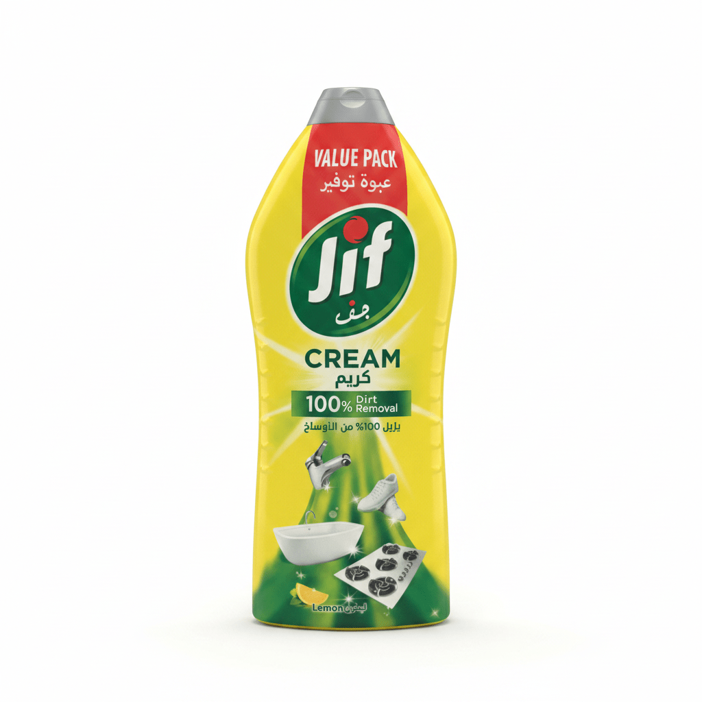 Jif Cream Cleaner with Micro Crystals Lemon - 1500ml - Al Kabayel Discount CentreJif Cream Cleaner with Micro Crystals Lemon - 1500mlHousehold CleaningJIFAl Kabayel Discount Centre
