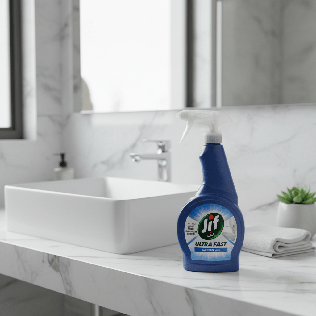 Jif Ultra Fast Bathroom Cleaner Spray – 500ml - Al Kabayel Discount CentreJif Ultra Fast Bathroom Cleaner Spray – 500mlHousehold CleaningJIFAl Kabayel Discount Centre