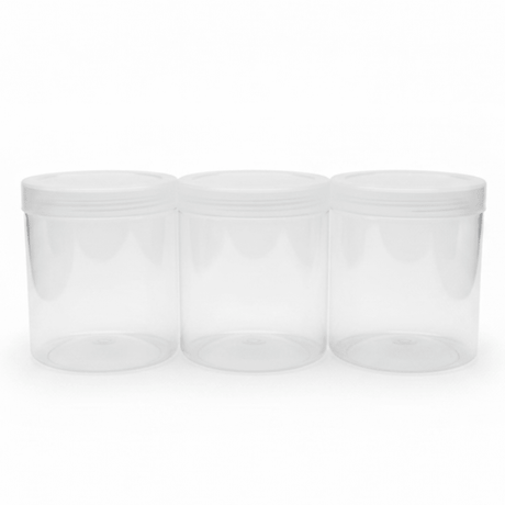 Jiham 3-Piece Clear Plastic Jar Set - 850ml - 10×12 cm - Al Kabayel Discount CentreJiham 3-Piece Clear Plastic Jar Set - 850ml - 10×12 cmJars & Food SaversJIHAMAl Kabayel Discount Centre