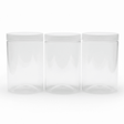 Jiham 3-Piece Clear Plastic Storage Jar Set - 750ml - 8.5 × 14 cm - Al Kabayel Discount CentreJiham 3-Piece Clear Plastic Storage Jar Set - 750ml - 8.5 × 14 cmJars & Food SaversJIHAMAl Kabayel Discount Centre