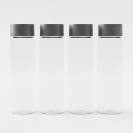 Jiham 4-Piece Clear Plastic Juice Bottles Set - 500ml - Grey Screw Cap - Al Kabayel Discount CentreJiham 4-Piece Clear Plastic Juice Bottles Set - 500ml - Grey Screw CapWater BottlesJIHAMAl Kabayel Discount Centre