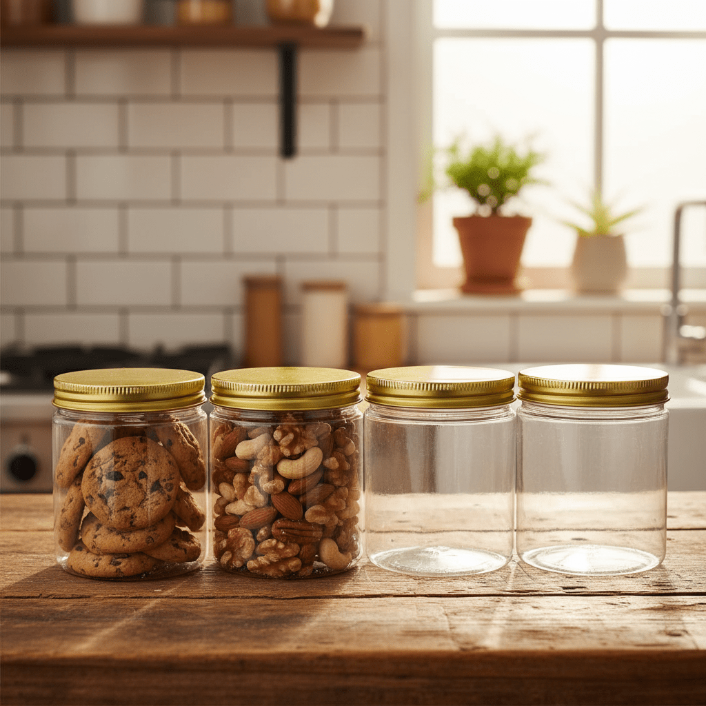 Jiham 4PCS Plastic Storage Jar 350ml – 7.5×10 cm - Al Kabayel Discount CentreJiham 4PCS Plastic Storage Jar 350ml – 7.5×10 cmJars & Food SaversJIHAMAl Kabayel Discount Centre