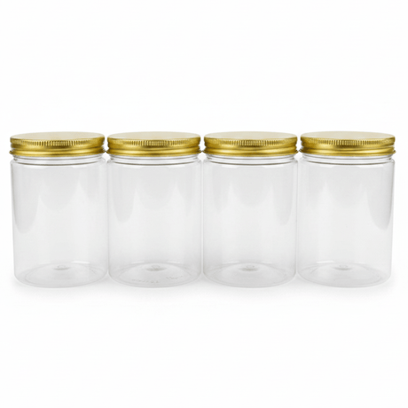 Jiham 4PCS Plastic Storage Jar 450ml - 7.5×12 cm - Al Kabayel Discount CentreJiham 4PCS Plastic Storage Jar 450ml - 7.5×12 cmJars & Food SaversJIHAMAl Kabayel Discount Centre