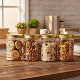 Jiham 4PCS Plastic Storage Jar 450ml - 7.5×12 cm - Al Kabayel Discount CentreJiham 4PCS Plastic Storage Jar 450ml - 7.5×12 cmJars & Food SaversJIHAMAl Kabayel Discount Centre
