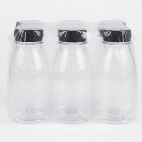 Jiham 6-Piece Clear Plastic Bottles with Black Caps – 200ml - Al Kabayel Discount CentreJiham 6-Piece Clear Plastic Bottles with Black Caps – 200mlWater BottlesJIHAMAl Kabayel Discount Centre