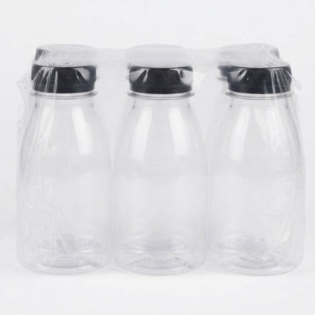 Jiham 6-Piece Clear Plastic Bottles with Black Caps – 200ml - Al Kabayel Discount CentreJiham 6-Piece Clear Plastic Bottles with Black Caps – 200mlWater BottlesJIHAMAl Kabayel Discount Centre