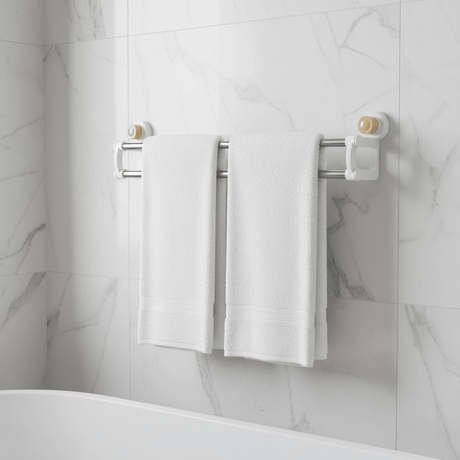 Jinghong Plastic & Steel Wall - Mounted Towel Hanger Strong Adhesive Holder - 50cm - Ivory - Al Kabayel Discount CentreJinghong Plastic & Steel Wall - Mounted Towel Hanger Strong Adhesive Holder - 50cm - IvoryKitchen & Bath FixturesJINGHONGAl Kabayel Discount Centre