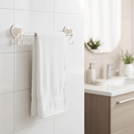 Jinghong Plastic & Steel Wall - Mounted Towel Holder – Space - Saving Bathroom Bar - 40cm - Ivory - Al Kabayel Discount CentreJinghong Plastic & Steel Wall - Mounted Towel Holder – Space - Saving Bathroom Bar - 40cm - IvoryKitchen & Bath FixturesJINGHONGAl Kabayel Discount Centre