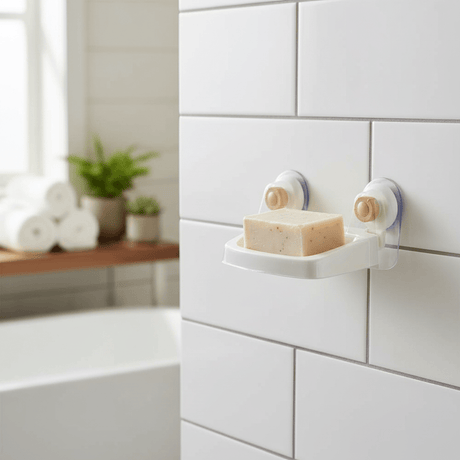 Jinghong Plastic Wall - Mounted Soap Rack Compact Bathroom Organizer - 15cm - Ivory&Gold - Al Kabayel Discount CentreJinghong Plastic Wall - Mounted Soap Rack Compact Bathroom Organizer - 15cm - Ivory&GoldKitchen & Bath FixturesJINGHONGAl Kabayel Discount Centre
