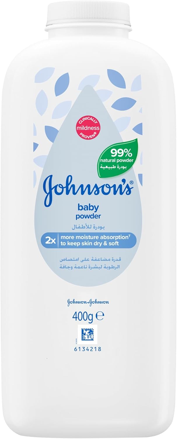 Johnson's Baby Powder – 99% Natural, Talc - Free, Moisture - Absorbing, 400g - Al Kabayel Discount CentreJohnson's Baby Powder – 99% Natural, Talc - Free, Moisture - Absorbing, 400gBaby ProductsJOHNSON'SAl Kabayel Discount Centre