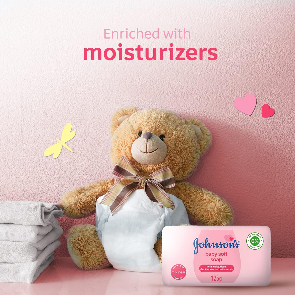 Johnson's Baby Soft Soap – Gentle & Moisturising Bar | 6 x 125g | 5+1 Free | Hypoallergenic | No Parabens | No Dyes - Al Kabayel Discount CentreJohnson's Baby Soft Soap – Gentle & Moisturising Bar | 6 x 125g | 5+1 Free | Hypoallergenic | No Parabens | No DyesBaby ProductsJOHNSON'SAl Kabayel Discount Centre