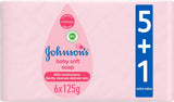 Johnson's Baby Soft Soap – Gentle & Moisturising Bar | 6 x 125g | 5+1 Free | Hypoallergenic | No Parabens | No Dyes - Al Kabayel Discount CentreJohnson's Baby Soft Soap – Gentle & Moisturising Bar | 6 x 125g | 5+1 Free | Hypoallergenic | No Parabens | No DyesBaby ProductsJOHNSON'SAl Kabayel Discount Centre