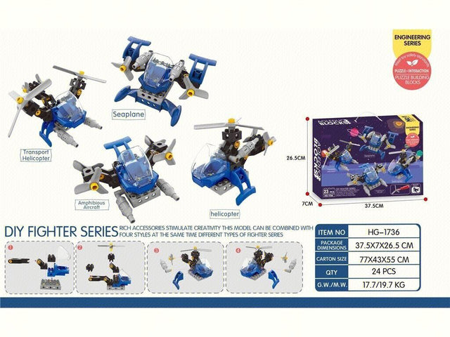 Joodi DIY Fighter Set 23 - Pieces, Engineering Series, HG - 1736 - Al Kabayel Discount CentreJoodi DIY Fighter Set 23 - Pieces, Engineering Series, HG - 1736Educational ToysJOODIAl Kabayel Discount Centre