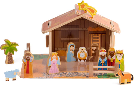 Joodi Merry Christmas 20pcs Wooden Village Playset, The Nativity Scene - Al Kabayel Discount CentreJoodi Merry Christmas 20pcs Wooden Village Playset, The Nativity SceneBuilding ToysJOODIAl Kabayel Discount Centre
