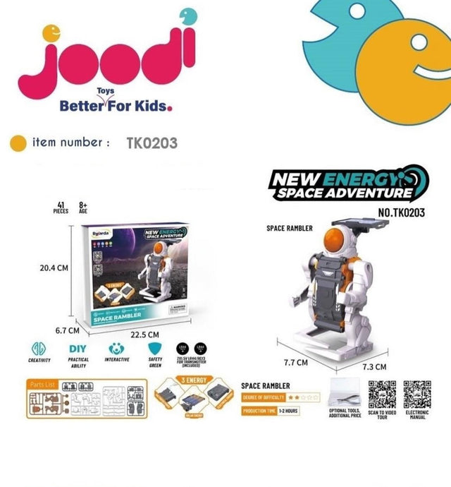 Joodi Space Rambler Robot Playset 3 - Way Energy, 41 - Pieces Educational Science Kit - Al Kabayel Discount CentreJoodi Space Rambler Robot Playset 3 - Way Energy, 41 - Pieces Educational Science KitEducational ToysJOODIAl Kabayel Discount Centre
