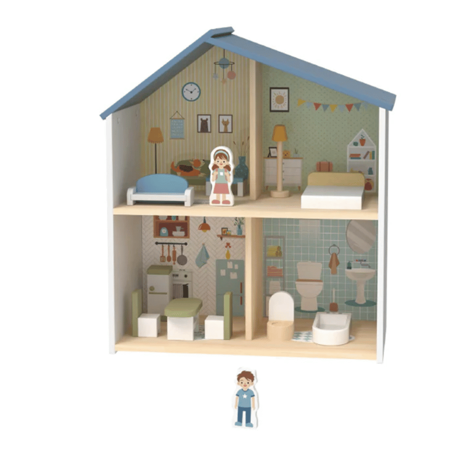 Joodi Wooden 14pcs Doll House Playset - Al Kabayel Discount CentreJoodi Wooden 14pcs Doll House PlaysetPretend PlayJOODIAl Kabayel Discount Centre