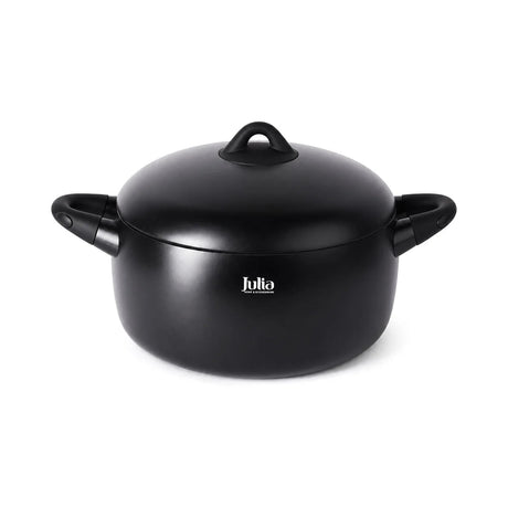 Julia Black Tec Casserole 28cm with Lid - Black - Titanium Non-Stick - Al Kabayel Discount CentreJulia Black Tec Casserole 28cm with Lid - Black - Titanium Non-StickCasserolesJULIAAl Kabayel Discount Centre
