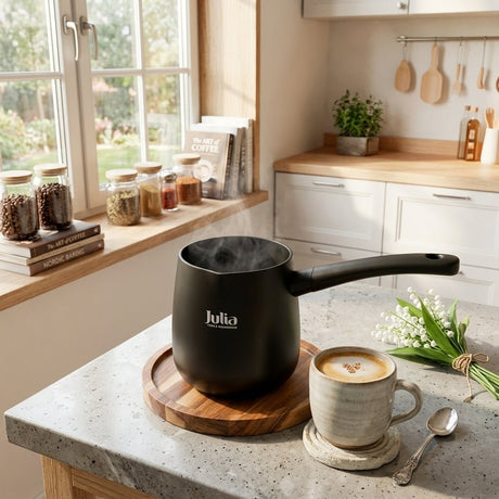 Julia Black Tec Milk Pot 10cm-Black- Titanium Non-Stick - Al Kabayel Discount CentreJulia Black Tec Milk Pot 10cm-Black- Titanium Non-StickTea/Coffee PotsJULIAAl Kabayel Discount Centre