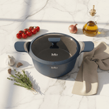 Julia Blue Casserole with Glass Lid | Non - Stick Grey Marble Coating | 24cm - Al Kabayel Discount CentreJulia Blue Casserole with Glass Lid | Non - Stick Grey Marble Coating | 24cmCasserolesJULIAAl Kabayel Discount Centre