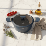 Julia Blue Casserole with Glass Lid - Non-Stick Grey Marble Coating - 32cm - Al Kabayel Discount CentreJulia Blue Casserole with Glass Lid - Non-Stick Grey Marble Coating - 32cmCasserolesJULIAAl Kabayel Discount Centre