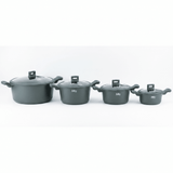 Julia Cookware Set 8-Piece – Green Finish - Non-Stick Durable Casserole Pots with Glass Lids for Everyday Cooking - Al Kabayel Discount CentreJulia Cookware Set 8-Piece – Green Finish - Non-Stick Durable Casserole Pots with Glass Lids for Everyday CookingCookware SetJULIAAl Kabayel Discount Centre