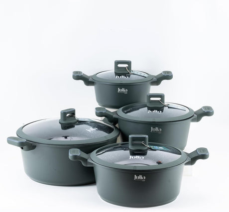 Julia Elite - Pro Cookware Set 8 Pieces - Green - Al Kabayel Discount CentreJulia Elite - Pro Cookware Set 8 Pieces - GreenCookware SetJULIAAl Kabayel Discount Centre