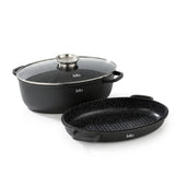 Julia Elite Pro Plus Oval Roaster and Grill with Lid 39cm - 3-Piece Black Non-Stick - Al Kabayel Discount CentreJulia Elite Pro Plus Oval Roaster and Grill with Lid 39cm - 3-Piece Black Non-StickRoasting PansJULIAAl Kabayel Discount Centre