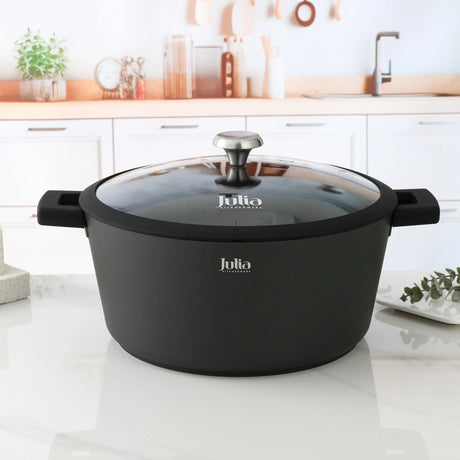 Julia Non - Stick Casserole With Lid 20cm - Black - Al Kabayel Discount CentreJulia Non - Stick Casserole With Lid 20cm - BlackCasserolesJULIAAl Kabayel Discount Centre