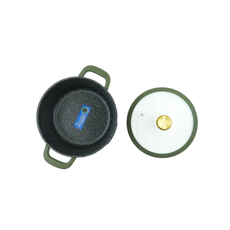 Julia Non - Stick Casserole With Lid 28cm - Green - Gold Handle - Al Kabayel Discount CentreJulia Non - Stick Casserole With Lid 28cm - Green - Gold HandleCasserolesJULIAAl Kabayel Discount Centre