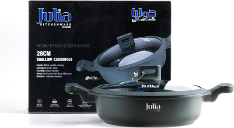 Julia Non - Stick Casserole With Lid 28cm - Green - Al Kabayel Discount CentreJulia Non - Stick Casserole With Lid 28cm - GreenCasserolesJULIAAl Kabayel Discount Centre