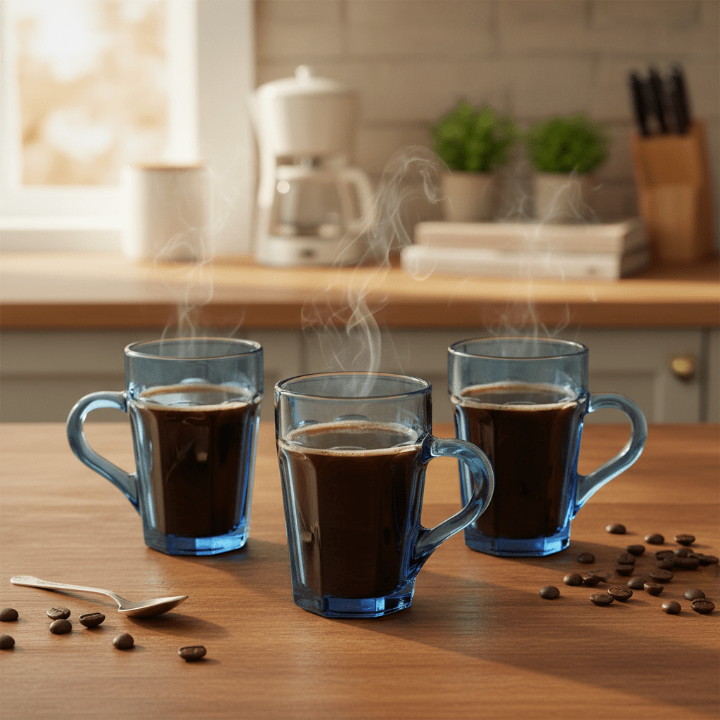 JX 230ml Blue Tinted Glass Cups for Juice, Cocktails & Water – Stylish Colored Glass Set of 3 - Al Kabayel Discount CentreJX 230ml Blue Tinted Glass Cups for Juice, Cocktails & Water – Stylish Colored Glass Set of 3TumblersJXAl Kabayel Discount Centre